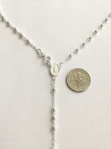 Miniatura 3 de Plata de ley 925 ROSARIO Italiano-20 Largo 3MM Rosario DE Plata ESTERLINA 925-20" Largo 3MM
