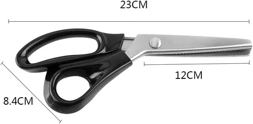Miniatura 7 de Tijeras de corte en zig zag, tijeras de costura dentadas, tijeras de costura con mango de agarre cómodo para forro de tela, papel y uso artesanal