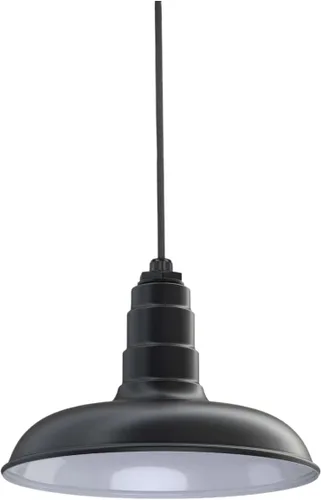 Miniatura 52 de Steel Lighting Co. Malibu - Lámpara colgante Montaje en techo Domo de 14 pulgadas vástago de 12 pulgadas Estilo de granja de acero Rojo