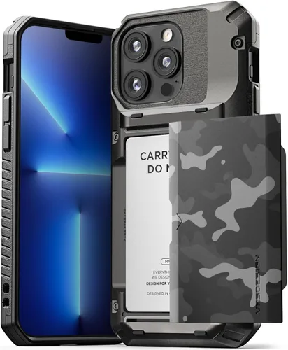 Miniatura 52 de VRS DESIGN Damda Glide Pro - Funda para iPhone 13 Pro, resistente funda semiautomática [4 tarjetas] con soporte para ranura para tarjetas compatible