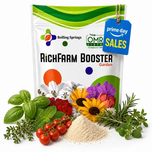 RichFarm Booster, polvo orgánico para la condición del suelo, estimulador de raíces para plantas de interior, funciona con cualquier fertilizante o