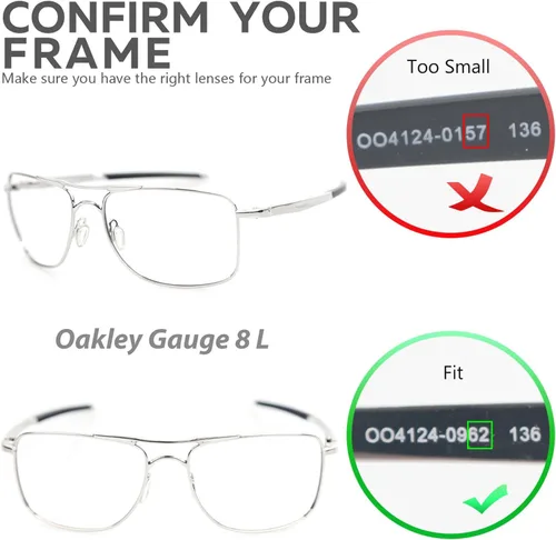 Miniatura 5 de Walleva - Lentes de repuesto para gafas de sol Oakley Gauge de 8 l