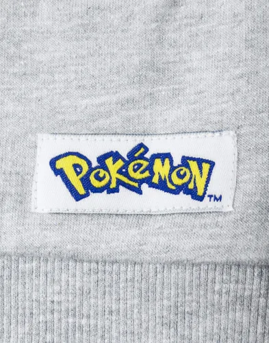 Miniatura 5 de Pokemon Sudadera con capucha para niños con cremallera y manga larga gris