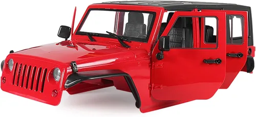 Rc crawler Jeep body 12.323 in Shell 4 puertas Hard Body Shell Kit de carcasa de distancia entre ejes para 1/10 escala rc cuerpo Axial SCX10 90046