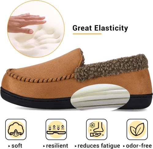 Miniatura 3 de Mocasines para hombre, con forro polar, espuma viscoelástica, para interiores y exteriores