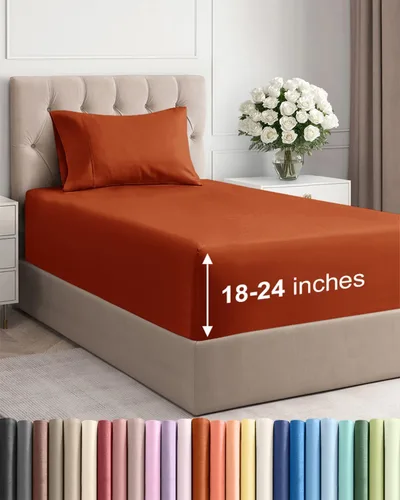 Miniatura 80 de Sábanas King divididas con bolsillos extra profundos, sábanas transpirables y refrescantes de 5 piezas, sábanas de lujo para hotel, suaves, sin 22