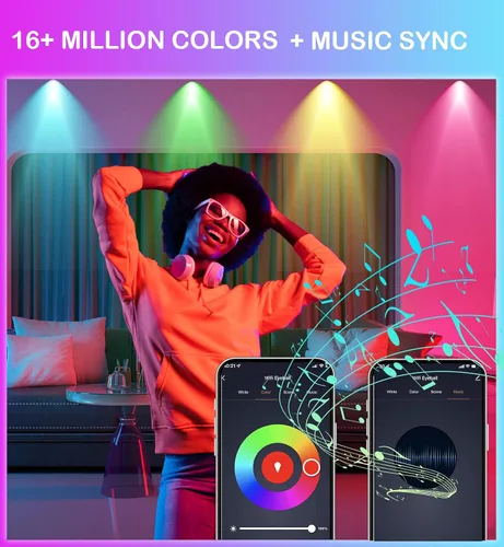Miniatura 3 de CLOUDY BAY Luz empotrable LED inteligente de 4 pulgadas, iluminación empotrada que cambia de color, compatible con Alexa y Google Home Assistant