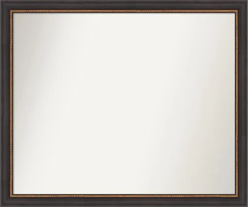Miniatura 166 de Amanti Art Espejo de baño negro para sobre el fregadero, 23 x 23 pulgadas, espejo cuadrado negro Ashton, marco de madera tradicional mediano, se