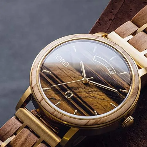 Miniatura 5 de Edición limitada JORD Harper Series - Madera y piedra - Caja de reloj de 1.575in