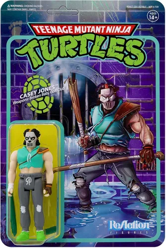Miniatura 3 de Super7 Teenage Mutant Ninja Turtles Casey Jones - Figura de acción TMNT de 3.75 pulgadas con accesorios, coleccionables clásicos de dibujos animados