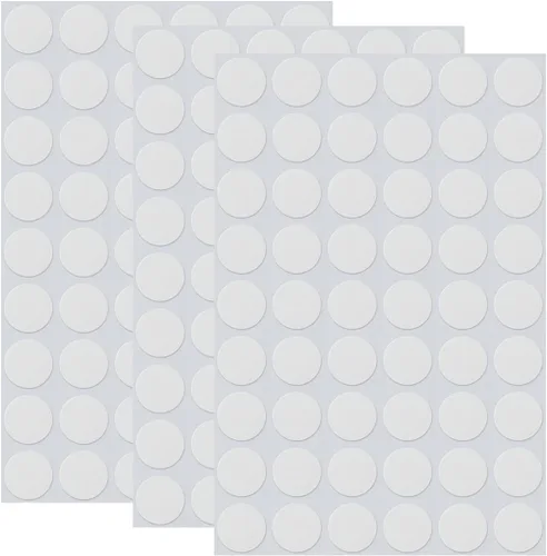 Miniatura 17 de 162 calcomanías autoadhesivas de PVC para agujeros de tornillo, 3 hojas de plástico, cubierta texturizada a prueba de polvo e impermeable, 0.827 in