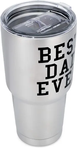 Miniatura 2 de Elanze Designs Best Dad Ever - Taza de viaje de acero inoxidable de 30 onzas con tapa