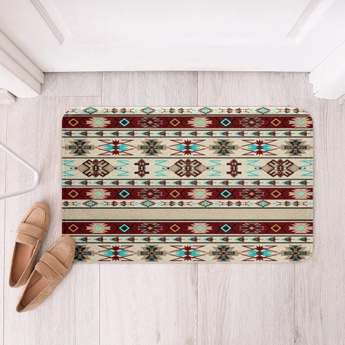 Miniatura 42 de Feelyou Aztec Bathroom Rugs Aztec Southwestern Printed Bath Mats for Bathroom Bohemian Bath Rugs for Shower Tub Cowboy Cowgirl Bathroom Accossories