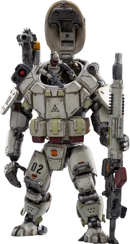 Miniatura 2 de JoyToy 1/25 Figuras de acción de acero blanco hueso Mechina armadura y soldado Colección de figuras de anime modelo militar moderno fuente oscura