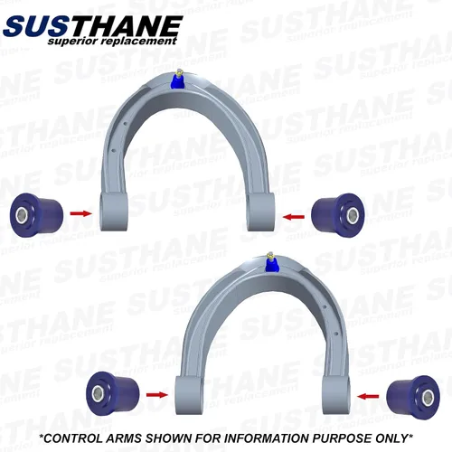 Miniatura 2 de AUTOACER - Kit completo de bujes de brazo de control superior e inferior delantero 8 piezas en poliuretano de alta calidad (PU) para QX56, QX80
