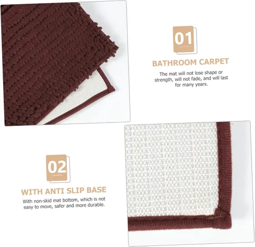 Miniatura 8 de Ciieeo Alfombrilla antideslizante de felpilla absorbente para uso doméstico para baño, cocina, sala de estar y decoración de dormitorio