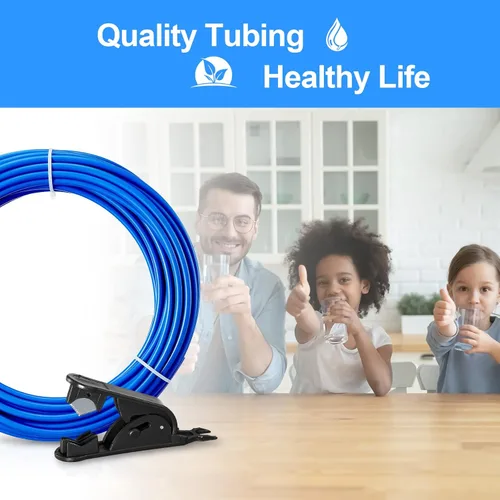 Miniatura 7 de Tubo de agua O.D.RO de 100 pies de 1/4 de pulgada, tubo certificado NSF para sistema de filtro de purificador de agua RO (ósmosis inversa), manguera