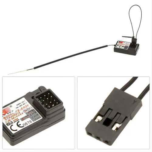Miniatura 2 de Flysky Receptor FS-GR3E AFHDS de largo alcance 3CH 2.4GHz receptor para FS-GT2 FS-GT2B FS-GT3B FS-GT3C FS-IT4S Transmisor RC Car Boat (1 unidad)
