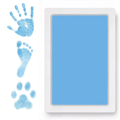 Miniatura 8 de Gran almohadilla de tinta Clean Touch sin tinta para huellas de bebé – Sello de mano y pie sin tinta para bebés – Seguro para bebés, no toca la piel