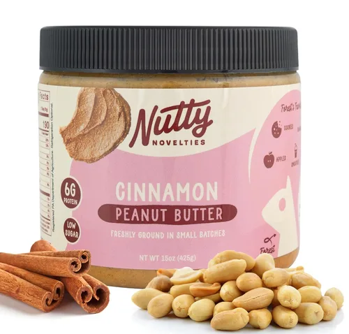 Nutty Novelties Mantequilla de maní, alta en proteínas, baja en azúcar, mantequilla de maní saludable, mantequilla de maní completamente natural,