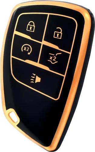 Funda para llavero de Chevy, protección de funda de llave de TPU suave que se adapta a Chevy Suburban Tahoe Silverado 1500 GMC Yukon Sierra Buick