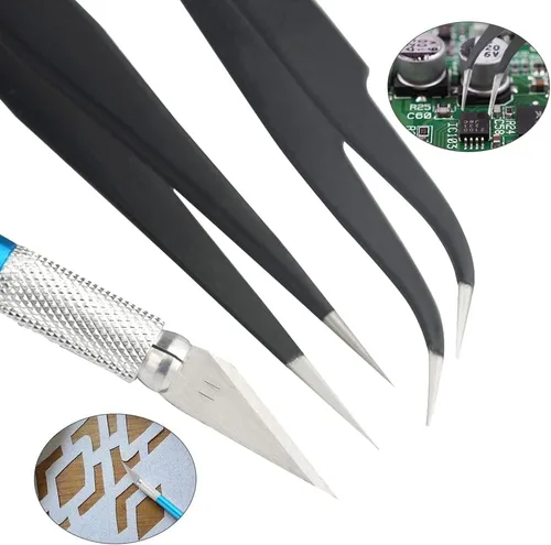 Miniatura 7 de Kit de herramientas de modelo profesional de 9 piezas, modelador, herramientas básicas, juego de manualidades, kit de herramientas de construcción