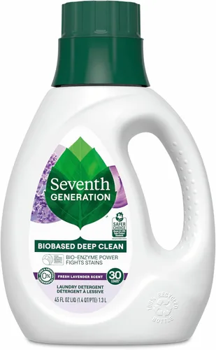 Miniatura 12 de Seventh Generation Detergente líquido para ropa, aroma cítrico fresco, 60 cargas, combate las manchas, 90 onzas líquidas