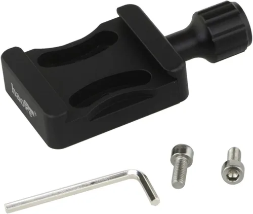 Miniatura 4 de Haoge CP-20 - Soporte de adaptador de abrazadera de tornillo con tres pares de agujeros de 0.787 in para sistema de soporte de bricolaje con placas