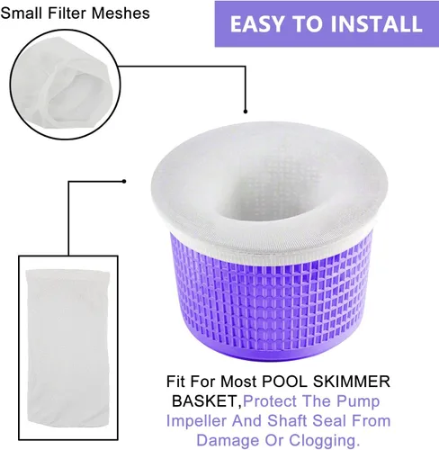 Miniatura 2 de Coopache Paquete de 30 calcetines para piscina – Filtra canastas, desnatadores limpia desechos y hojas para piscinas en el suelo y sobre el suelo