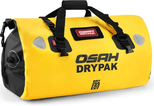 Miniatura 18 de OSAH DRYPAK Bolsa de lona impermeable – Bolsa seca para motocicleta con gran espacio de almacenamiento, bolsas de equipaje impermeables con bolsillo