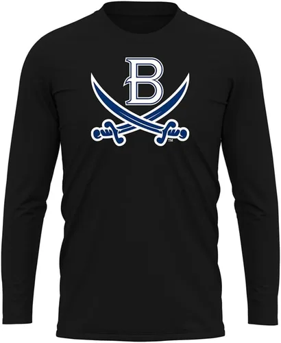 Miniatura 47 de Camisa deportiva de manga larga oficial de la NCAA Collegiate para hombre, colección negra con logotipo primario