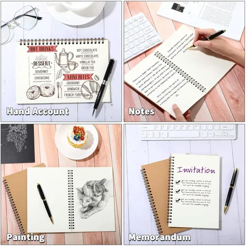Miniatura 5 de Epakh Paquete de 22 cuadernos en espiral A5 a granel de tapa dura para el regreso a clases, de 5.5 x 8.3 pulgadas, cuaderno de papel para el primer
