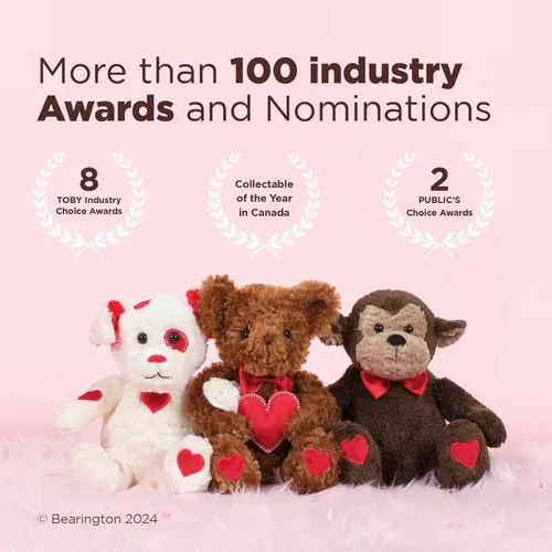 Miniatura 4 de Bearington Lawless Lover Oso de Peluche del Día de San Valentín, 10 pulgadas Animales de Peluche del Día de San Valentín Regalo Ideal para Niños