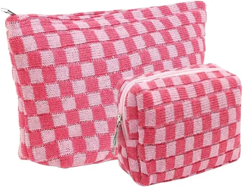 Miniatura 9 de 2 mini bolsas de maquillaje, pequeñas bolsas de maquillaje para bolso, bolsa de cosméticos con bolsillos deslizantes, pequeña bolsa de aseo de viaje