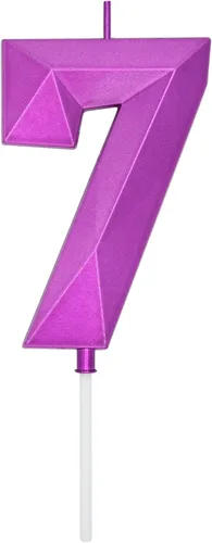 Miniatura 120 de DERVENTA Velas de cumpleaños con números grandes, 3D, color rosa, 3.7 pulgadas, decoración para tartas de fiesta, 1 pieza (número 3 rosa)