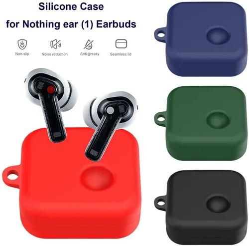 Miniatura 4 de DAYJOY - Juego de 2 fundas protectoras de silicona de goma suave compatible con auriculares TWS, funda protectora con llavero para nada de oreja (1)
