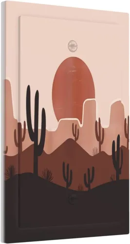 Miniatura 15 de Placa de pared de 1 cuadrilla, diseño de playa, océano, amanecer, mar, atardecer, cubierta de interruptor de luz en blanco, decorativo, sin
