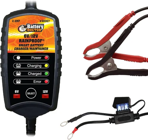 Miniatura 9 de WirthCo 20069 Cargador y mantenedor de batería inteligente certificado por CEC, Battery Doctor negro (12V, 1.25 Amp)