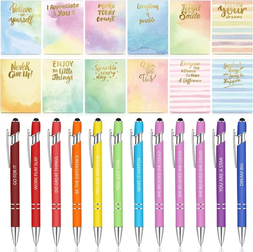 Miniatura 12 de Geyee 24 notas adhesivas divertidas para enfermeras con divertidos bolígrafos de 3 x 4 pulgadas, bloc de notas con refranes para compañeros