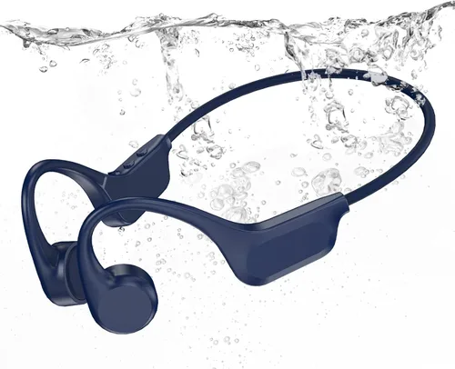 Miniatura 12 de Auriculares de natación impermeables IP68, auriculares Bluetooth 6.0 de conducción ósea, reproductor MP3 integrado de 32 GB, diseño suave y ligero