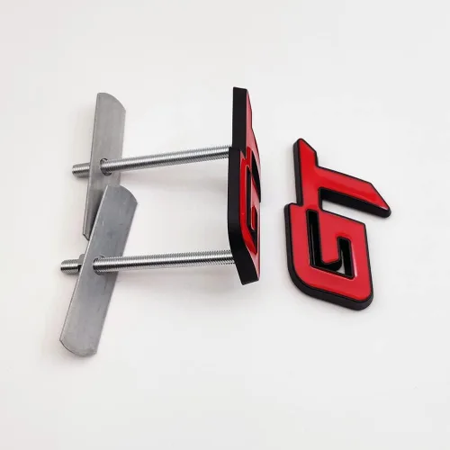 Miniatura 8 de Emblema de metal 3D de la parrilla delantera del coche con logotipo GT + insignia de la tapa del maletero de Grand Tourer, calcomanía deportiva