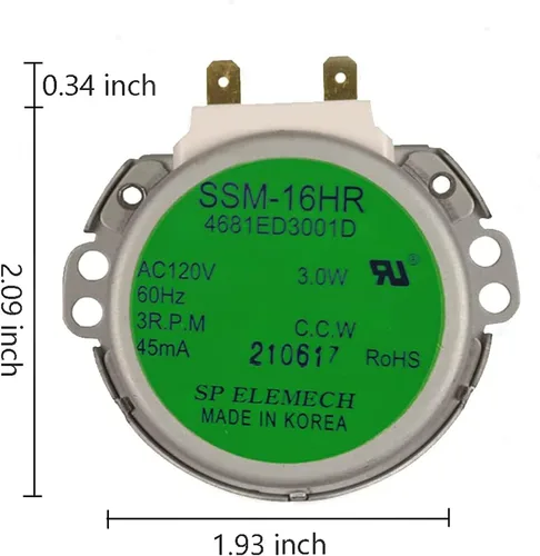 Miniatura 2 de [4681ED3001D Motor OEM Mania] 4681ED3001D Reemplazo del motor desviador de lavavajillas compatible con piezas de repuesto para lavavajillas LG