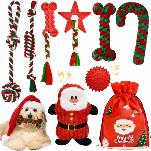 Miniatura 8 de MRSOHRET 20 Piezas Juguetes Masticables para Cachorros en Dentición, Juguetes Masticables para Perros con Juguete de Cuerda, Cepillo de Dientes