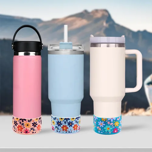 Miniatura 6 de HEYSKAY Funda protectora de silicona para botella de agua Hydro Flask y compatible con Stanley Tumbler, Yeti, Simple Modern, accesorios para Laguna