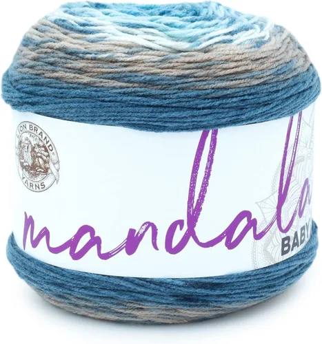 Lion Brand Yarn (1 madeja) Mandala Baby Yarn, Wishing Well, 1770 pies (paquete de 1)