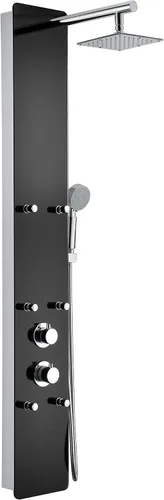 Miniatura 13 de ANZZI Sistema de Panel de Cabezal de Regadera Fontan Acero Cepillo 6 Chorros Turbo & Multifuncional Jet de Alta Presión + Lluvia + Combo