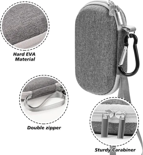 Miniatura 4 de MGZNMTY Estuche de viaje rígido portátil para AliveCor Kardia Mobile Monitor cardíaco Personal EKG/KardiaMobile 6 dispositivos de monitoreo de Gris