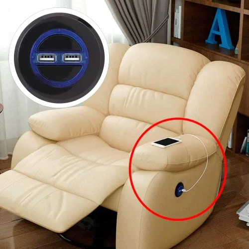 Miniatura 2 de AYNEFY Botón eléctrico para sofá, silla reclinable eléctrica, sofá de repuesto, botón de repuesto, auricular de control manual con interfaz de carga