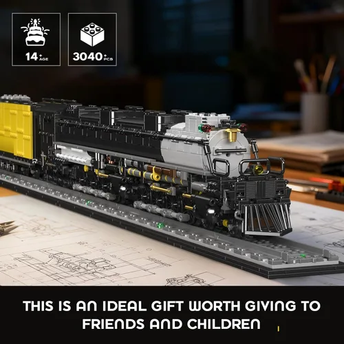 Miniatura 4 de Mould King 12049 - Juego de construcción de locomotora de vapor, más de 3040 piezas, kit de modelo de tren a gran escala con orugas y licitación