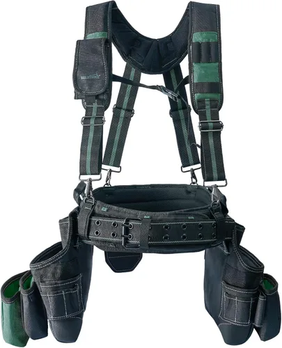 Miniatura 6 de MELOTOUGH Cinturón de Herramientas Tipo Delantal Combo Pro Framer de 28 Bolsillos y Tirantes Acolchados de Servicio Pesado con Diseñador Magnético